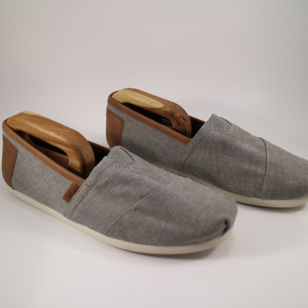 Tom's Frost Grey Chambray Men's Classics - Picture 3 of 8